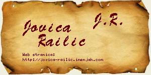 Jovica Railić vizit kartica